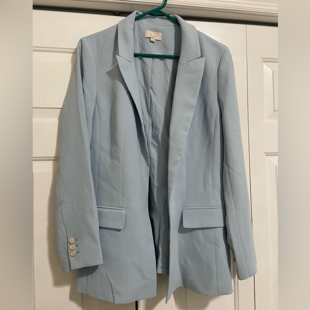 Women’s Light Blue Loft Oversized Blazer NWOT